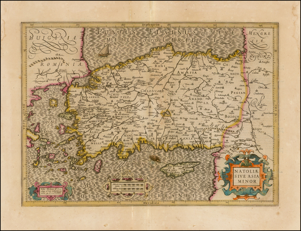 91-Turkey and Turkey & Asia Minor Map By Jodocus Hondius