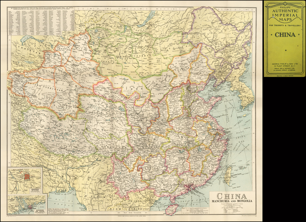 58-China, Korea and Central Asia & Caucasus Map By George Philip & Son