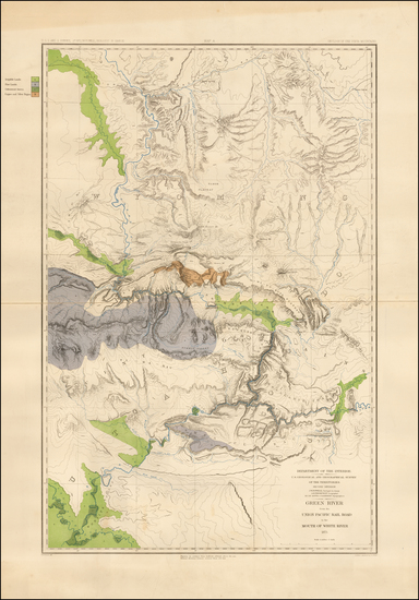 11-Southwest, Rocky Mountains, Utah and Wyoming Map By United States Department of the Interior