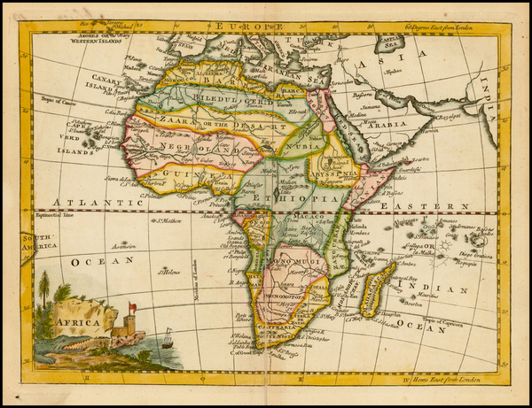 35-Africa and Africa Map By Thomas Jefferys