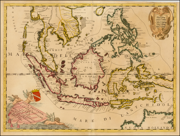 73-Southeast Asia and Philippines Map By Vincenzo Maria Coronelli