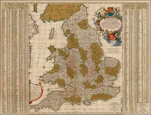 52-England Map By Nicolaes Visscher I / John Overton