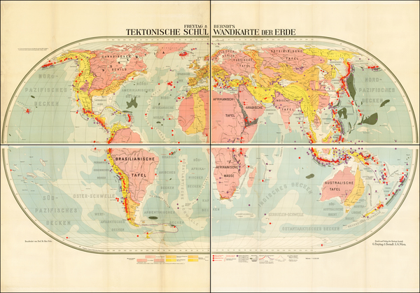 61-World and World Map By Freytag & Berndt