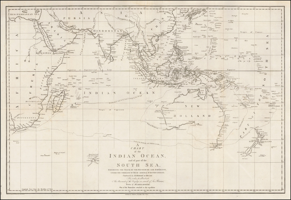 39-Indian Ocean, Southeast Asia, Australia and New Zealand Map By Jacques-Julien Houtou de LaBilla