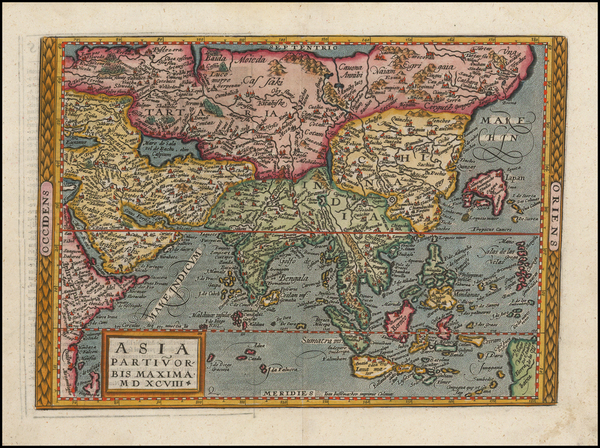 55-Asia and Asia Map By Matthias Quad / Johann Bussemachaer