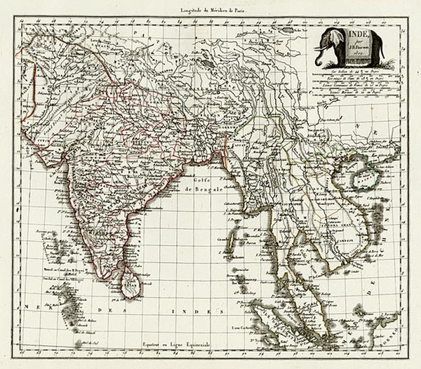 28-Asia, India, Southeast Asia and Central Asia & Caucasus Map By Conrad Malte-Brun