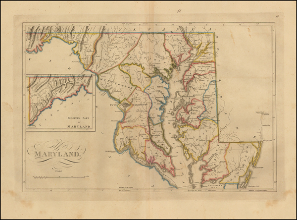 27-Mid-Atlantic and Maryland Map By Mathew Carey