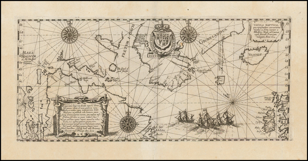 10-Polar Maps, Atlantic Ocean, Iceland and Canada Map By Theodor De Bry