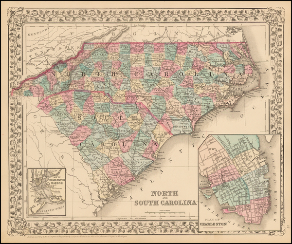 98-Southeast Map By Samuel Augustus Mitchell Jr.