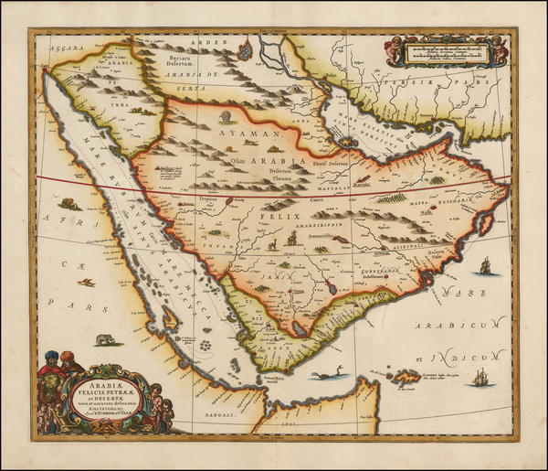 12-Middle East and Arabian Peninsula Map By Jan Jansson / Valk & Schenk