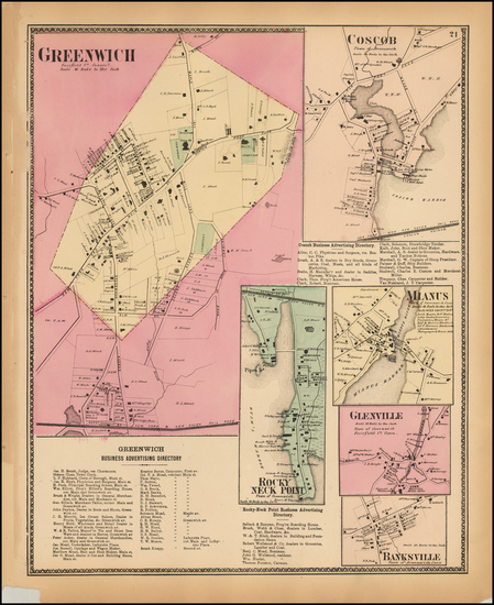 35-New England and Connecticut Map By Beers