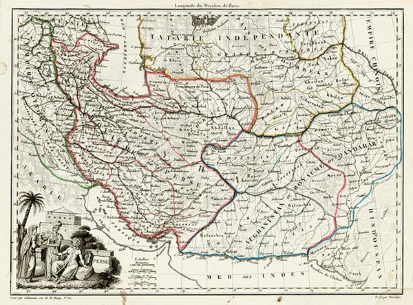 63-Asia, Central Asia & Caucasus and Middle East Map By Conrad Malte-Brun