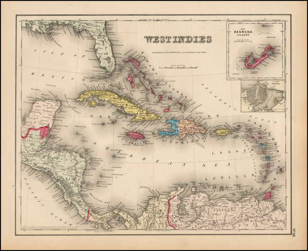 1-Atlantic Ocean and Oceania Map By Joseph Hutchins Colton