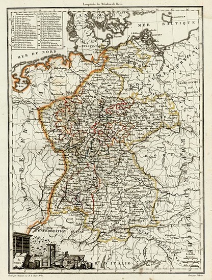 94-Europe, Baltic Countries and Germany Map By Conrad Malte-Brun