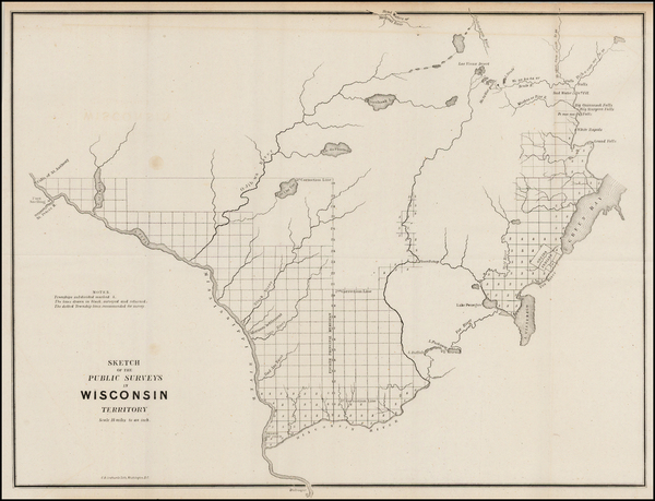 27-Midwest and Wisconsin Map By General Land Office