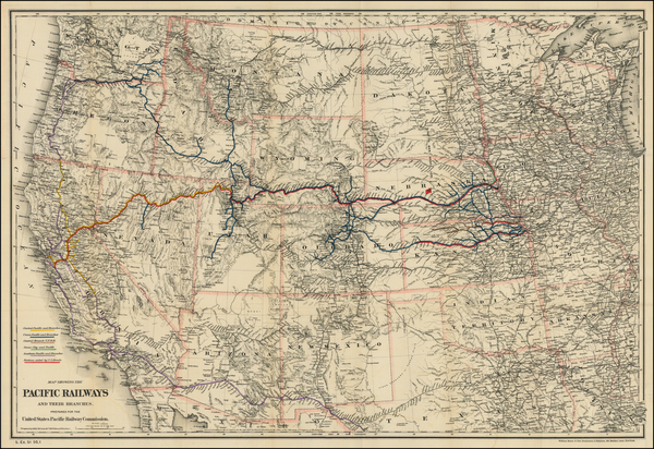 26-United States, Texas, Plains, Southwest, Rocky Mountains and California Map By G.W.  & C.B.