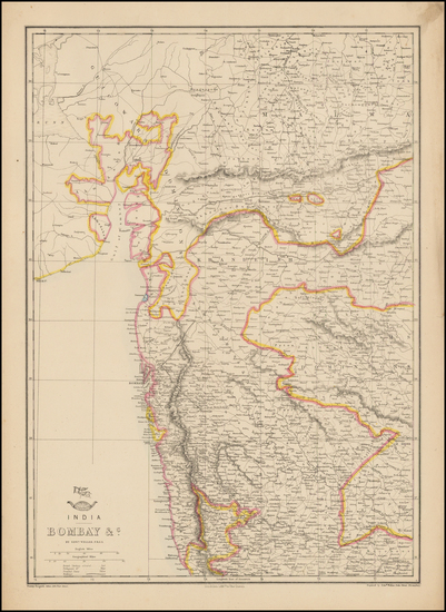 83-India Map By Edward Weller