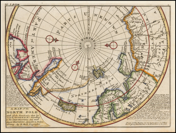 24-Polar Maps Map By Herman Moll