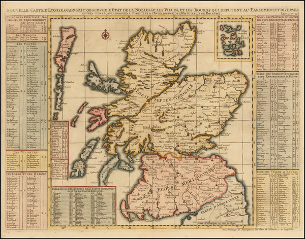 13-Scotland Map By Henri Chatelain