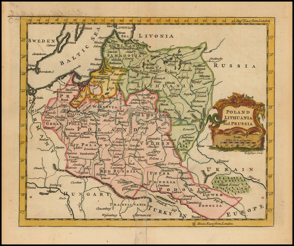 68-Poland and Baltic Countries Map By Thomas Jefferys