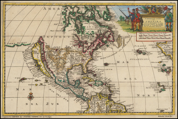 36-North America and California as an Island Map By Pieter van der Aa