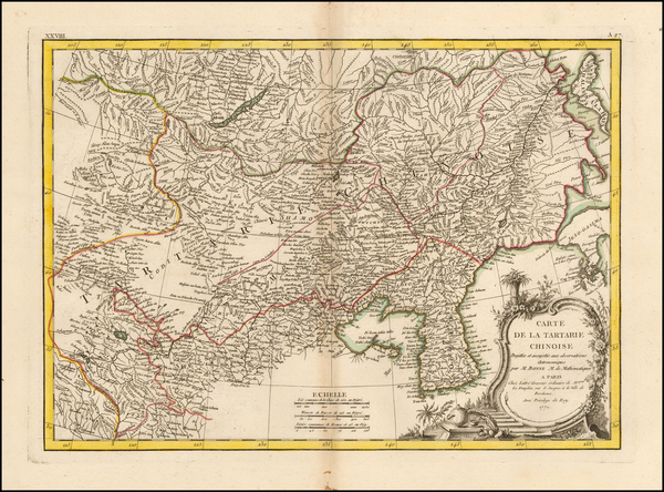 13-China, Korea and Russia in Asia Map By Rigobert Bonne