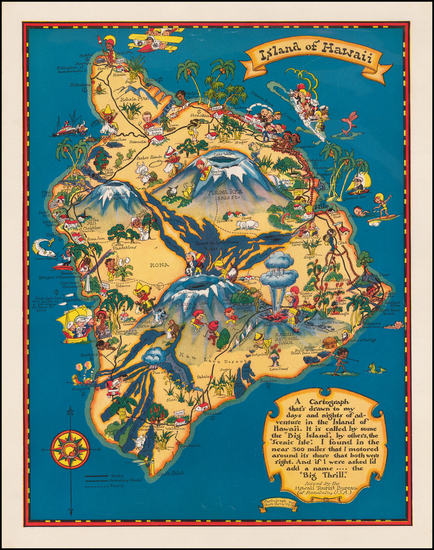 51-Hawaii and Hawaii Map By Ruth Taylor White