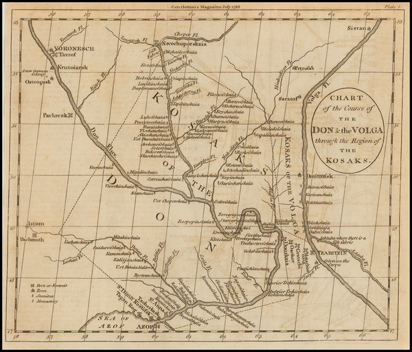 19-Russia and Ukraine Map By Gentleman's Magazine