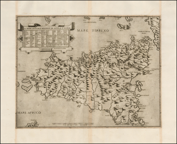 20-Sicily Map By Ferrando Bertelli