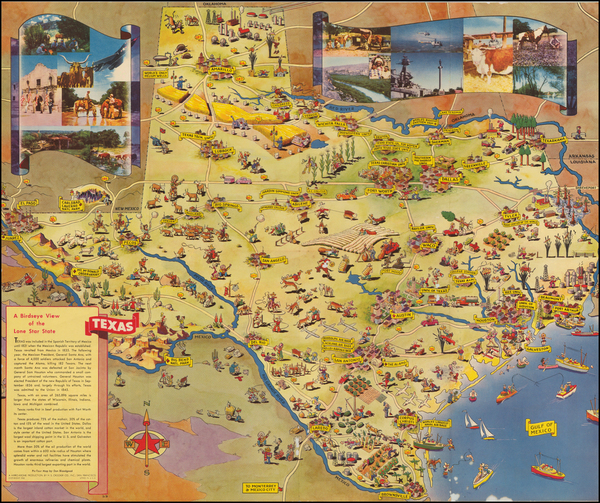 40-Texas Map By Don Bloodgood
