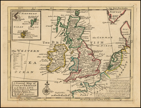 59-British Isles Map By Hermann Moll