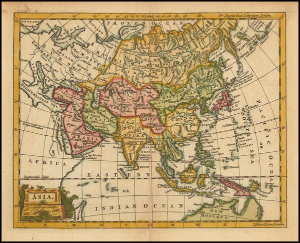 94-Asia, Asia and Australia Map By Thomas Jefferys