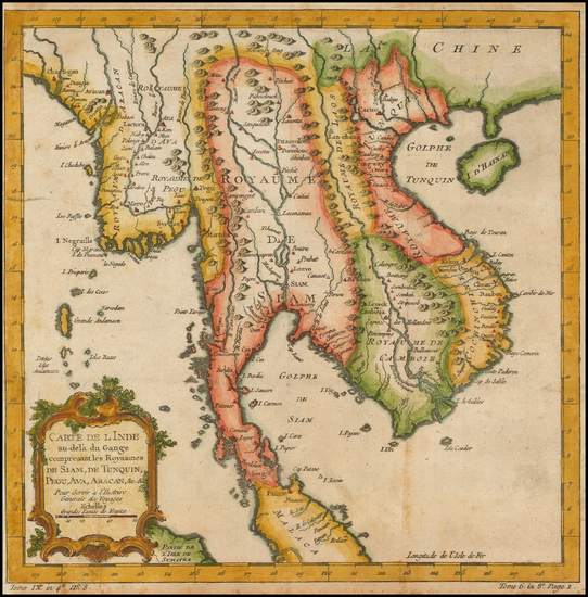 9-Southeast Asia Map By Jacques Nicolas Bellin