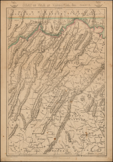 77-Southeast and Virginia Map By Edward Weller / Weekly Dispatch