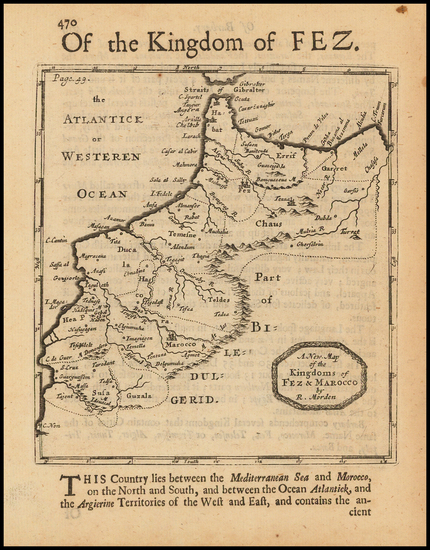 63-North Africa Map By Robert Morden