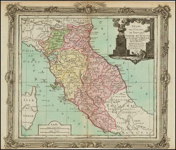 44-Europe and Italy Map By Louis Brion de la Tour