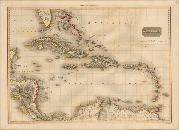 35-Florida, Caribbean and Central America Map By John Pinkerton