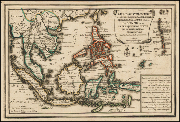 96-China, India, Southeast Asia and Philippines Map By Nicolas de Fer