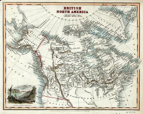 15-Alaska and Canada Map By Blackie, Fullarton & Co.