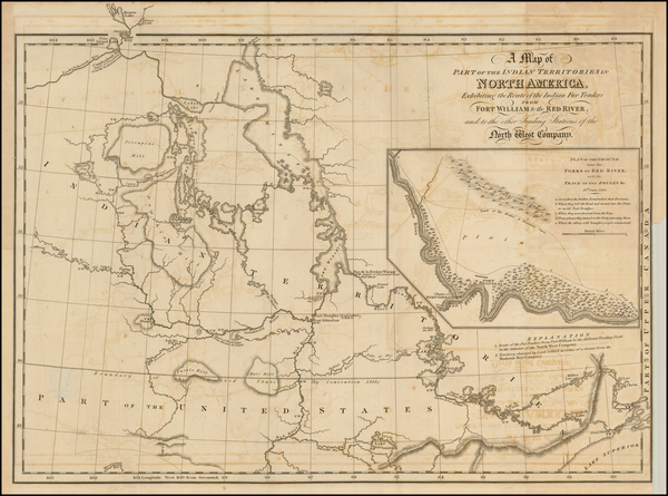 40-Midwest, Plains and Canada Map By Alexander M'Donell