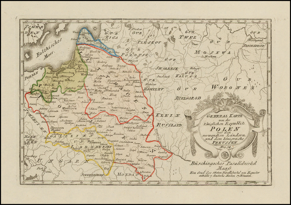 4-Poland Map By Franz Johann Joseph von Reilly