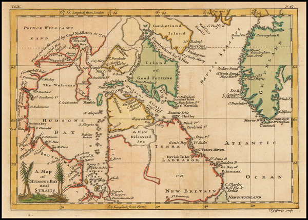 51-Canada Map By Thomas Jefferys