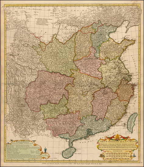 26-China and Central Asia & Caucasus Map By Jean André Dezauche / Jean-Baptiste Bourgui