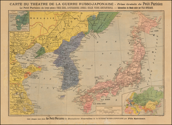 44-China, Japan, Korea and Russia in Asia Map By A Levy