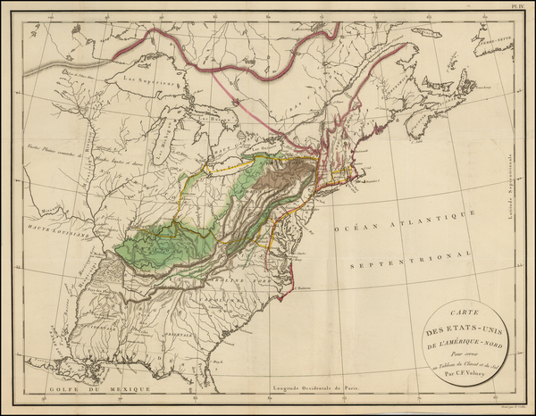 100-United States Map By Constantin F. Volney