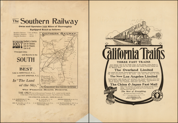 17-Southeast and California Map By George F. Cram