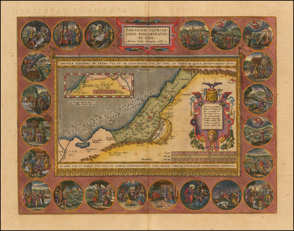 15-Holy Land Map By Abraham Ortelius