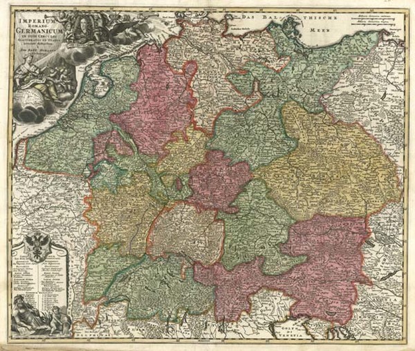 16-Europe, Europe, Poland, Baltic Countries and Germany Map By Johann Baptist Homann