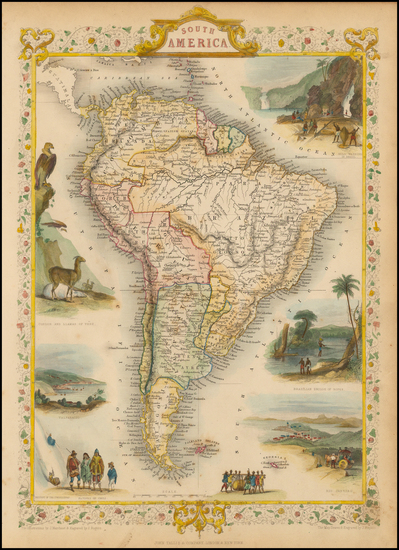 80-South America Map By John Tallis