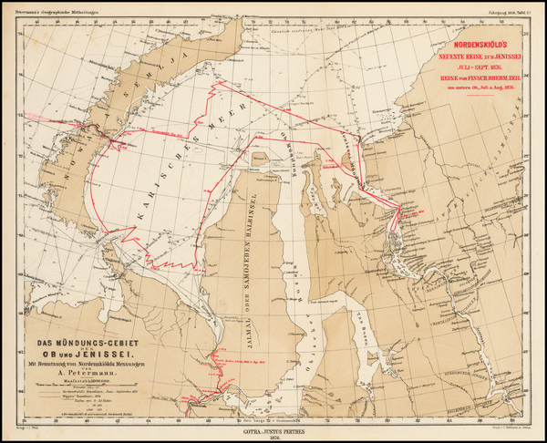 31-Polar Maps and Russia Map By Augustus Herman Petermann